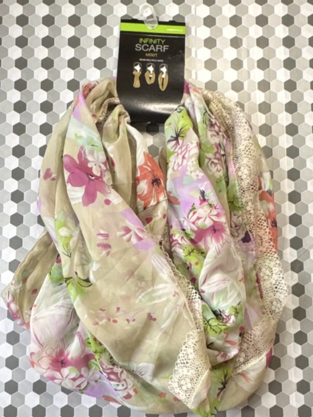 Infinity Floral Lightweight Ladies - Beige/Pink